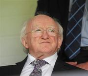 29 June 2012; President of Ireland Michael D. Higgins during the game. Airtricity League Premier Division, St. Patrick's Athletic v Shelbourne, Richmond Park, Dublin. Picture credit: Ray Lohan / SPORTSFILE