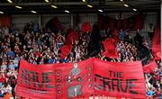 29 June 2012; Bohemians supporters unveil a large banner before the start of the game. Airtricity League Premier Division, Bohemians v Shamrock Rovers, Dalymount Park, Dublin. Picture credit: David Maher / SPORTSFILE