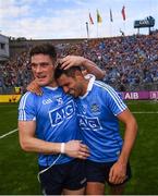 17 September 2017; Diarmuid Connolly and Cian O'Sullivan of Dublin celebrate after the GAA Football All-Ireland Senior Championship Final match between Dublin and Mayo at Croke Park in Dublin. Photo by Stephen McCarthy/Sportsfile