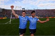 17 September 2017; Diarmuid Connolly, left, and Cian O'Sullivan of Dublin celebrate following their side's victory in the GAA Football All-Ireland Senior Championship Final match between Dublin and Mayo at Croke Park in Dublin. Photo by Stephen McCarthy/Sportsfile