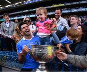 17 September 2017; Cian O'Sullivan of Dublin with his niece Sophie Wendell following the GAA Football All-Ireland Senior Championship Final match between Dublin and Mayo at Croke Park in Dublin. Photo by Stephen McCarthy/Sportsfile