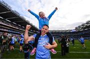 17 September 2017; Eoghan O'Gara of Dublin and his daughter Ella celebrate following the GAA Football All-Ireland Senior Championship Final match between Dublin and Mayo at Croke Park in Dublin. Photo by Stephen McCarthy/Sportsfile