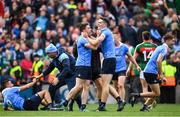 17 September 2017; Paddy Andrews of Dublin, left, celebrates with team mate Brian Fenton after the GAA Football All-Ireland Senior Championship Final match between Dublin and Mayo at Croke Park in Dublin. Photo by Eóin Noonan/Sportsfile