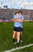 17 September 2017; Dublin substitute Diarmuid Connolly and full back Cian O'Sullivan celebrate after the GAA Football All-Ireland Senior Championship Final match between Dublin and Mayo at Croke Park in Dublin. Photo by Ray McManus/Sportsfile