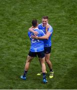 17 September 2017; Paul Mannion, right, and Darren Daly of Dublin celebrate after the GAA Football All-Ireland Senior Championship Final match between Dublin and Mayo at Croke Park in Dublin. Photo by Daire Brennan/Sportsfile