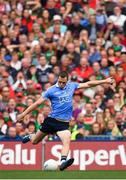 17 September 2017; Dean Rock of Dublin kicks the winning point from a free during the GAA Football All-Ireland Senior Championship Final match between Dublin and Mayo at Croke Park in Dublin. Photo by Brendan Moran/Sportsfile
