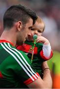 17 September 2017; Brendan Harrison of Mayo with his son Fionn after the GAA Football All-Ireland Senior Championship Final match between Dublin and Mayo at Croke Park in Dublin. Photo by Brendan Moran/Sportsfile