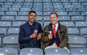 18 September 2017; Jeff Stelling and Chris Kamara in Croke Park following the match. Watch Jeff Stelling and Chris Kamara commentate on the All-Ireland Football Final in the final episode of AIB’s Jeff & Kammy’s Journey to Croker airing on www.youtube.com/AIB at 5pm on Monday 25th September. For exclusive content and behind the scenes action follow AIB GAA on Facebook, Twitter, Instagram and Snapchat. Photo by Cody Glenn/Sportsfile