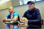 18 September 2017; Ross Molony, left, and Girvan Dempsey, Backs Coach, in attendance during the Leinster Press Conference at Southern Sun Waterfront Hotel in Cape Town, South Africa. Photo by Grant Pitcher/Sportsfile