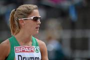 30 June 2012; Ireland's Orla Drumm after her heat of the Women's 1500m, where she finished 12th in a time of 4:19.61sec. European Athletics Championship, Day 4, Olympic Stadium, Helsinki, Finland. Picture credit: Brendan Moran / SPORTSFILE