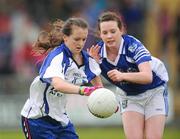 30 June 2012; Ciara Hurley, Waterford, in action against Shannon Pierson, Cavan. All-Ireland U14 'B' Ladies Football Championship Final 2012, Cavan v Waterford, St Brendan’s Park, Birr, Co. Offaly. Picture credit: David Maher / SPORTSFILE