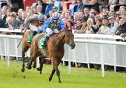 30 June 2012; An Saighdiur, with Michael Cleere up, on their way to winning the Paddy Power Sprint. Irish Derby Festival, Curragh Racecourse, The Curragh, Co. Kildare. Picture credit: Barry Cronin / SPORTSFILE