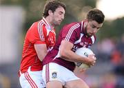 30 June 2012; Paul Sharry, Westmeath, in action against Derek Crilly, Louth. GAA Football All-Ireland Senior Championship Qualifier Round 1, Westmeath v Louth, Cusack Park, Mullingar, Co. Westmeath. Picture credit: David Maher / SPORTSFILE