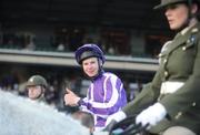 30 June 2012; Jockey Joseph O'Brien is led into the parade ring after winning the Dubai Duty Free Irish Derby on Camelot. Irish Derby Festival, Curragh Racecourse, The Curragh, Co. Kildare. Picture credit: Barry Cronin / SPORTSFILE