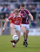 30 June 2012; Jim McEneaney, Louth, in action against Paul Bannon, Westmeath. GAA Football All-Ireland Senior Championship Qualifier Round 1, Westmeath v Louth, Cusack Park, Mullingar, Co. Westmeath. Picture credit: David Maher / SPORTSFILE