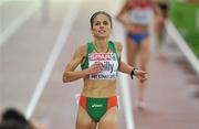30 June 2012; Ireland's Stephanie Reilly crosses the line in the Women's 3000m Steeplechase Final, where she finished in 12th place in a time of 9:53.90sec. European Athletics Championship, Day 4, Olympic Stadium, Helsinki, Finland. Picture credit: Brendan Moran / SPORTSFILE
