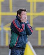 30 June 2012; Carlow trainer Anthony Rainbow shows his disappointment near the end of the game. GAA Football All-Ireland Senior Championship Qualifier Round 1, Laois v Carlow, O'Moore Park, Portlaoise, Co. Laois. Picture credit: Daire Brennan / SPORTSFILE