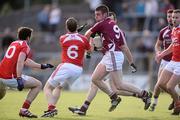 30 June 2012; Paul Bannon, Westmeath, in action against Derek Crilly, left, and Jamie Carr, Louth. GAA Football All-Ireland Senior Championship Qualifier Round 1, Westmeath v Louth, Cusack Park, Mullingar, Co. Westmeath. Picture credit: David Maher / SPORTSFILE