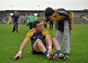 1 July 2012; Dine Shine, Roscommon, is congratulated by Matthew McDermott, aged 16, from Carrick-on-Shannon, Co. Roscommon, after the game. GAA Football All-Ireland Senior Championship Qualifier Round 1, Roscommon v Armagh, Dr. Hyde Park, Co. Roscommon. Picture credit: Barry Cregg / SPORTSFILE