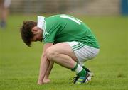 1 July 2012; A dejected Tomas Corrigan, Fermanagh, at the end of the game. GAA Football All-Ireland Senior Championship Qualifier Round 1, Fermanagh v Cavan, Brewster Park, Enniskillen, Co. Fermanagh. Picture credit: Oliver McVeigh / SPORTSFILE
