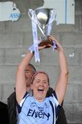 1 July 2012; Dublin captain Aimee Hazley lifts the cup. Aisling McGing Memorial Championship Final, Kerry v Dublin, McDonagh Park, Nenagh, Co. Tipperary. Picture credit: Ray Lohan / SPORTSFILE