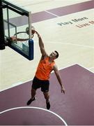 18 September 2017; Robin Copeland of Munster practices his basketball skills after Munster Rugby Squad Training at the University of Limerick in Limerick. Photo by Diarmuid Greene/Sportsfile