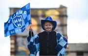 18 September 2017; Ten year old Dublin supporter Libby Hudson, from Dublin, prior to the All-Ireland Senior Football Champions Homecoming at Smithfield Square in Dublin. Photo by David Fitzgerald/Sportsfile