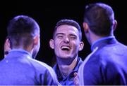 18 September 2017; Brian Fenton of Dublin during the All-Ireland Senior Football Champions Homecoming at Smithfield Square in Dublin. Photo by David Fitzgerald/Sportsfile