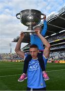 17 September 2017; Eoghan O'Gara of Dublin and his daughter Ella following the GAA Football All-Ireland Senior Championship Final match between Dublin and Mayo at Croke Park in Dublin. Photo by Ramsey Cardy/Sportsfile