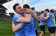 17 September 2017; Dublin's Paddy Andrews, left, and Con O'Callaghan celebrate following the GAA Football All-Ireland Senior Championship Final match between Dublin and Mayo at Croke Park in Dublin. Photo by Ramsey Cardy/Sportsfile