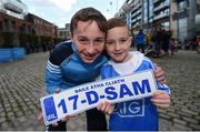 18 September 2017; Brandon, left, and Cillian Coakley from Dublin during the All-Ireland Senior Football Champions Homecoming at Smithfield Square in Dublin. Photo by David Fitzgerald/Sportsfile