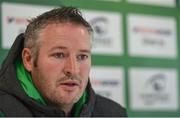 19 September 2017; Connacht forwards coach Jimmy Duffy speaking during a press conference at the Sportsground in Galway.  Photo by Seb Daly/Sportsfile
