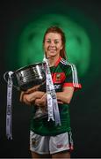 19 September 2017; The LGFA joined TG4 to call on all Proper Fans to come to Croke Park on Sunday for the TG4 The TG4 Ladies All Ireland Football Finals. Tickets are available now on www.tickets.ie or from usual GAA outlets. The action will begin at 11:45pm when Derry and Fermanagh contest the TG4 Junior All Ireland Final, this will be followed by the meeting of Tipperary and Tyrone at 1:45pm and then Dublin and Mayo will contest the TG4 Senior Championship Final at 4:00pm with the Brendan Martin Cup at stake. Pictured at the media day is Sarah Tierney of Mayo. Photo by Sam Barnes/Sportsfile