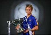 19 September 2017; The LGFA joined TG4 to call on all Proper Fans to come to Croke Park on Sunday for the TG4 The TG4 Ladies All Ireland Football Finals. Tickets are available now on www.tickets.ie or from usual GAA outlets. The action will begin at 11:45pm when Derry and Fermanagh contest the TG4 Junior All Ireland Final, this will be followed by the meeting of Tipperary and Tyrone at 1:45pm and then Dublin and Mayo will contest the TG4 Senior Championship Final at 4:00pm with the Brendan Martin Cup at stake. Pictured at the media day is Samantha Lambert of Tipperary. Photo by Sam Barnes/Sportsfile