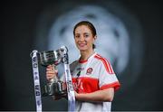 19 September 2017; The LGFA joined TG4 to call on all Proper Fans to come to Croke Park on Sunday for the TG4 The TG4 Ladies All Ireland Football Finals. Tickets are available now on www.tickets.ie or from usual GAA outlets. The action will begin at 11:45pm when Derry and Fermanagh contest the TG4 Junior All Ireland Final, this will be followed by the meeting of Tipperary and Tyrone at 1:45pm and then Dublin and Mayo will contest the TG4 Senior Championship Final at 4:00pm with the Brendan Martin Cup at stake. Pictured at the media day is Cáit Glass of Derry. Photo by Sam Barnes/Sportsfile