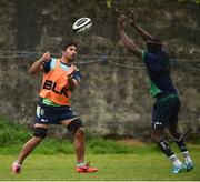 19 September 2017; Jarrad Butler, left, and Niyi Adeolokun of Connacht during squad training at the Sportsground in Galway. Photo by Seb Daly/Sportsfile
