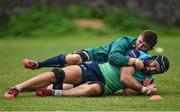 19 September 2017; Eoin Masterson, top, and John Muldoon of Connacht during squad training at the Sportsground in Galway. Photo by Seb Daly/Sportsfile