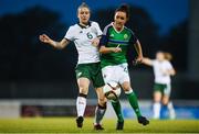 19 September 2017; Karen Duggan of the Republic of Ireland in action against Kerry Montgomery of Northern Ireland during the 2019 FIFA Women's World Cup Qualifier Group 3 match between Northern Ireland and Republic of Ireland at Mourneview Park in Lurgan, Co Armagh. Photo by Stephen McCarthy/Sportsfile