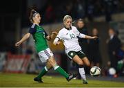 19 September 2017; Denise O'Sullivan of the Republic of Ireland in action against Rachel Newborough of Northern Ireland during the 2019 FIFA Women's World Cup Qualifier Group 3 match between Northern Ireland and Republic of Ireland at Mourneview Park in Lurgan, Co Armagh. Photo by Stephen McCarthy/Sportsfile