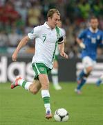 18 June 2012; Aidan McGeady, Republic of Ireland. EURO2012, Group C, Republic of Ireland v Italy, Municipal Stadium Poznan, Poznan, Poland. Picture credit: Brendan Moran / SPORTSFILE