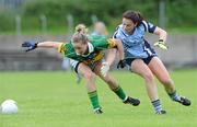 1 July 2012; Mary Herlihy, Kerry, in action against Sarah Ryan, Dublin. Aisling McGing Memorial Championship Final, Kerry v Dublin, McDonagh Park, Nenagh, Co. Tipperary. Picture credit: Ray Lohan / SPORTSFILE