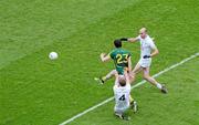 1 July 2012; Peadar Byrne, Meath, scores his side's first goal, despite the efforts of Peter Kelly, left, and Hugh McGrillen, Kildare. Leinster GAA Football Senior Championship Semi-Final, Meath v Kildare, Croke Park, Dublin. Picture credit: Daire Brennan / SPORTSFILE
