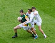 1 July 2012; Conor Gillespie, Meath, in action against Robert Kelly, left, and Eamonn Callaghan, Kildare. Leinster GAA Football Senior Championship Semi-Final, Meath v Kildare, Croke Park, Dublin. Picture credit: Daire Brennan / SPORTSFILE