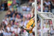 1 July 2012;  Meath goalkeeper David Gallagher saves a point from going over the bar. Leinster GAA Football Senior Championship Semi-Final, Meath v Kildare, Croke Park, Dublin. Picture credit: David Maher / SPORTSFILE