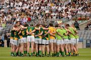 1 July 2012; The Meath team form a huddle before the game. Leinster GAA Football Senior Championship Semi-Final, Meath v Kildare, Croke Park, Dublin. Picture credit: Ray McManus / SPORTSFILE