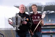 2 July 2012; Kilkenny manager Brian Cody, left, and Galway hurler Tony Og Regan, before a press conference, ahead of their side's Leinster GAA Hurling Championship Final game on Sunday. Leinster GAA Hurling Championship Final Press Conference, Croke Park, Dublin. Picture credit: David Maher / SPORTSFILE