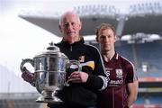 2 July 2012; Kilkenny manager Brian Cody, left, and Galway hurler Tony Og Regan, before a press conference, ahead of their side's Leinster GAA Hurling Championship Final game on Sunday. Leinster GAA Hurling Championship Final Press Conference, Croke Park, Dublin. Picture credit: David Maher / SPORTSFILE