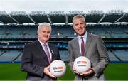 21 September 2017; Sky Sports today announced it is partnering with the GAA on three major grassroots initiatives which will see the broadcaster invest a total of €3m over five years. Pictured at Croke Park to announce Sky Sports’ commitment to grassroots is JD Buckley, MD Sky Ireland and Aogán Ó Fearghaíl, President of the GAA. The three initiatives being supported include: The GAA Super Games Centres; The GAA Youth Forum and The GAA Games Development Conference. Today’s announcement was made alongside the launch of The GAA Super Games Centres at Abbotstown; the first of the three grassroots initiatives that Sky Sports will support. Dublin player and newly crowned All Ireland champion Con O’Callaghan and Sky mentors Carla Rowe and Darran O’Sullivan were in attendance to announce Sky Sports’ grassroots partnership with the GAA. Croke Park, in Dublin. Photo by Piaras Ó Mídheach/Sportsfile
