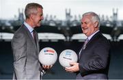 21 September 2017; Sky Sports today announced it is partnering with the GAA on three major grassroots initiatives which will see the broadcaster invest a total of €3m over five years. Pictured at Croke Park to announce Sky Sports’ commitment to grassroots is JD Buckley, MD Sky Ireland and Aogán Ó Fearghaíl, President of the GAA. The three initiatives being supported include: The GAA Super Games Centres; The GAA Youth Forum and The GAA Games Development Conference. Today’s announcement was made alongside the launch of The GAA Super Games Centres at Abbotstown; the first of the three grassroots initiatives that Sky Sports will support. Dublin player and newly crowned All Ireland champion Con O’Callaghan and Sky mentors Carla Rowe and Darran O’Sullivan were in attendance to announce Sky Sports’ grassroots partnership with the GAA. Croke Park, in Dublin. Photo by Piaras Ó Mídheach/Sportsfile