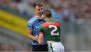 17 September 2017; Brendan Harrison of Mayo tussles with Cormac Costello of Dublin during the GAA Football All-Ireland Senior Championship Final match between Dublin and Mayo at Croke Park in Dublin. Photo by Piaras Ó Mídheach/Sportsfile